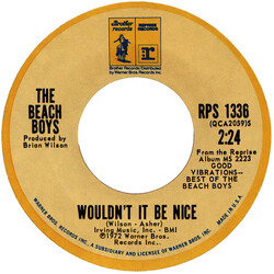 The Beach Boys Wouldn't It Be Nice Vinyl 7" USED