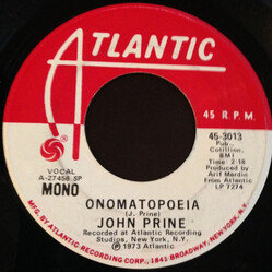 John Prine Onomatopoeia Vinyl 7" USED