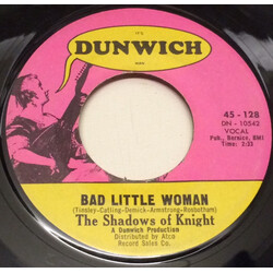 The Shadows Of Knight Bad Little Woman Vinyl 7" USED