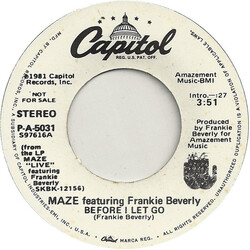 Maze Featuring Frankie Beverly Before I Let Go Vinyl 7" USED