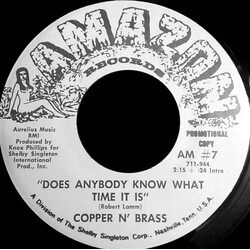 Copper N' Brass Does Anybody Know What Time It Is Vinyl 7" USED