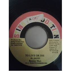 Beenie Man To Live Or Die Vinyl 7" USED