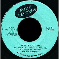 Glen Brown I Feel Sanctified Vinyl 7" USED