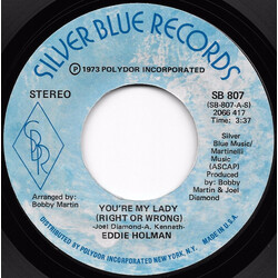 Eddie Holman You're My Lady (Right Or Wrong) Vinyl 7" USED