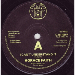 Horace Faith I Can't Understand It / Gimme Good Lovin' Vinyl 7" USED