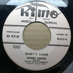 Hubert Porter And The Jamaica Calypso Funmakers Mary's Lamb Vinyl 7" USED