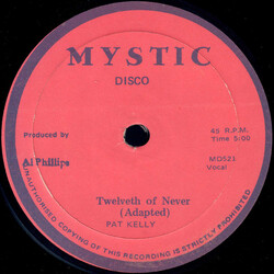 Pat Kelly Twelveth Of Never Vinyl 12" USED