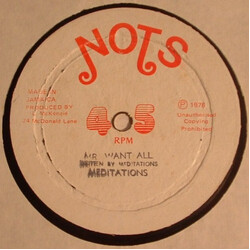 The Meditations Mr Want All / World At War Vinyl 12" USED