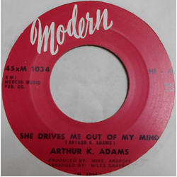 Arthur Adams She Drives Me Out Of My Mind / Gimmie Some Of Your Lovin' Vinyl 7" USED