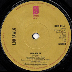 Lou Rawls From Now On Vinyl 7" USED