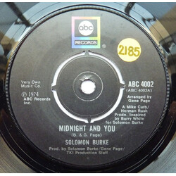 Solomon Burke Midnight And You / I Have A Dream Vinyl 7" USED
