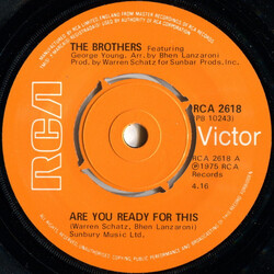 The Brothers Are You Ready For This Vinyl 7" USED