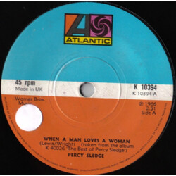 Percy Sledge When A Man Loves A Woman Vinyl 7" USED