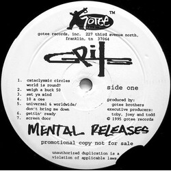 Grits Mental Releases Vinyl LP USED
