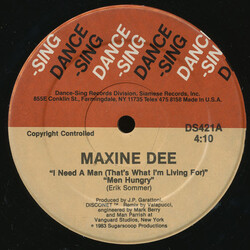 Maxine D I Need A Man (That's What I'm Living For) Men Hungry Vinyl 12" USED