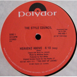 The Style Council Heavens Above Vinyl 12" USED