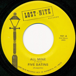 The Five Satins All Mine Vinyl 7" USED