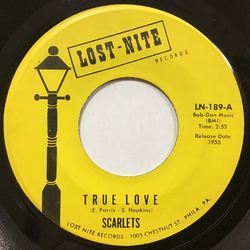 The Scarlets (2) True Love / Cry Baby Vinyl 7" USED