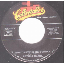 Petula Clark Don't Sleep In The Subway / I Know A Place Vinyl 7" USED