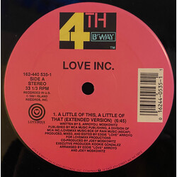 Love Inc. (3) A Little Of This, A Little Of That Vinyl 12" USED