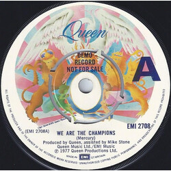 Queen We Are The Champions Vinyl 7" USED