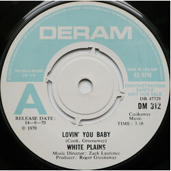 White Plains Lovin' You Baby Vinyl 7" USED