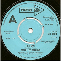 Peter Lee Stirling Big Sam Vinyl 7" USED