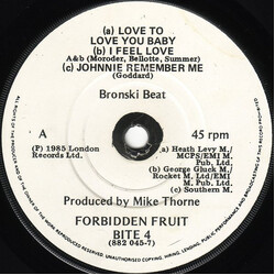 Bronski Beat / Marc Almond I Feel Love Vinyl 7" USED