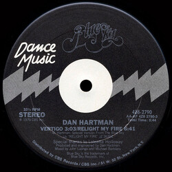Dan Hartman Vertigo / Relight My Fire Vinyl 12" USED