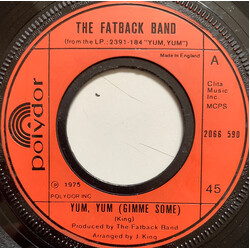 The Fatback Band Yum, Yum (Gimme Some) Vinyl 7" USED