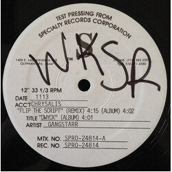 Gang Starr Flip The Script (Remix) Vinyl 12" USED