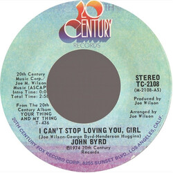 John Byrd (3) I Can't Stop Loving You, Girl Vinyl 7" USED
