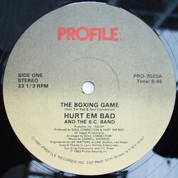 Hurt 'Em Bad And The SC Band The Boxing Game Vinyl 12" USED