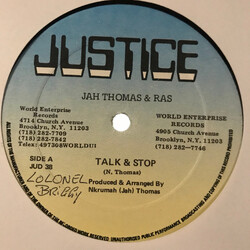 Jah Thomas Talk & Stop Vinyl 12" USED