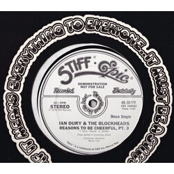 Ian Dury And The Blockheads Reasons To Be Cheerful, Pt. 3 / Hit Me With Your Rhythm Stick Vinyl 12" USED