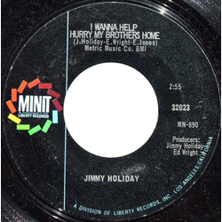 Jimmy Holiday I Wanna Help Hurry My Brothers Home Vinyl 7" USED