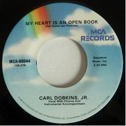 Carl Dobkins Jr. My Heart Is An Open Book Vinyl 7" USED