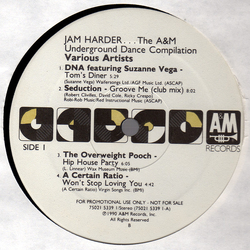 Various Jam Harder...The A&M Underground Dance Compilation Vinyl LP USED