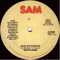 Gary's Gang Keep On Dancin' Vinyl 12" USED