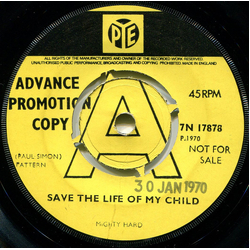 Mighty Hard Save The Life Of My Child Vinyl 7" USED