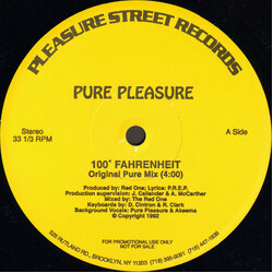 Pure Pleasure (4) 100° Fahrenheit Vinyl 12" USED
