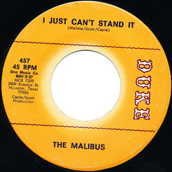 The Malibus (5) I Just Can't Stand It / The Robot Vinyl 7" USED