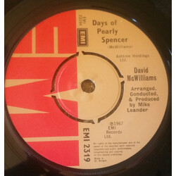 David McWilliams Days Of Pearly Spencer Vinyl 7" USED