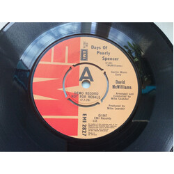 David McWilliams Days Of Pearly Spencer / By The Lights Of Cyrian Vinyl 7" USED