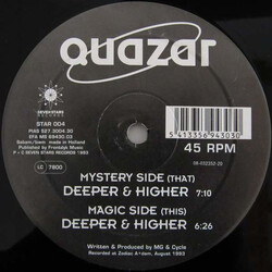Quazar Deeper & Higher Vinyl 12" USED