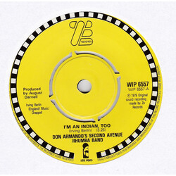 Don Armando's Second Avenue Rhumba Band I'm An Indian, Too Vinyl 7" USED
