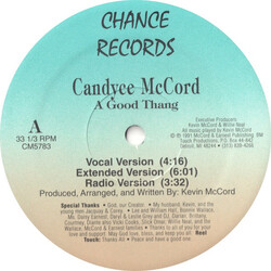 Candyce McCord / Reel Touch A Good Thang / A Little Love Vinyl 12" USED