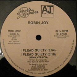 Robin Joy I Plead Guilty Vinyl 12" USED
