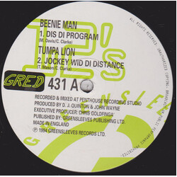 Beenie Man Dis Di Program Vinyl 12" USED