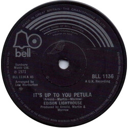 Edison Lighthouse It's Up To You Petula Vinyl 7" USED